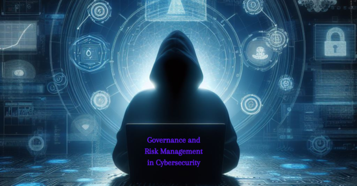 Illustration representing Governance and Risk Management in Cybersecurity