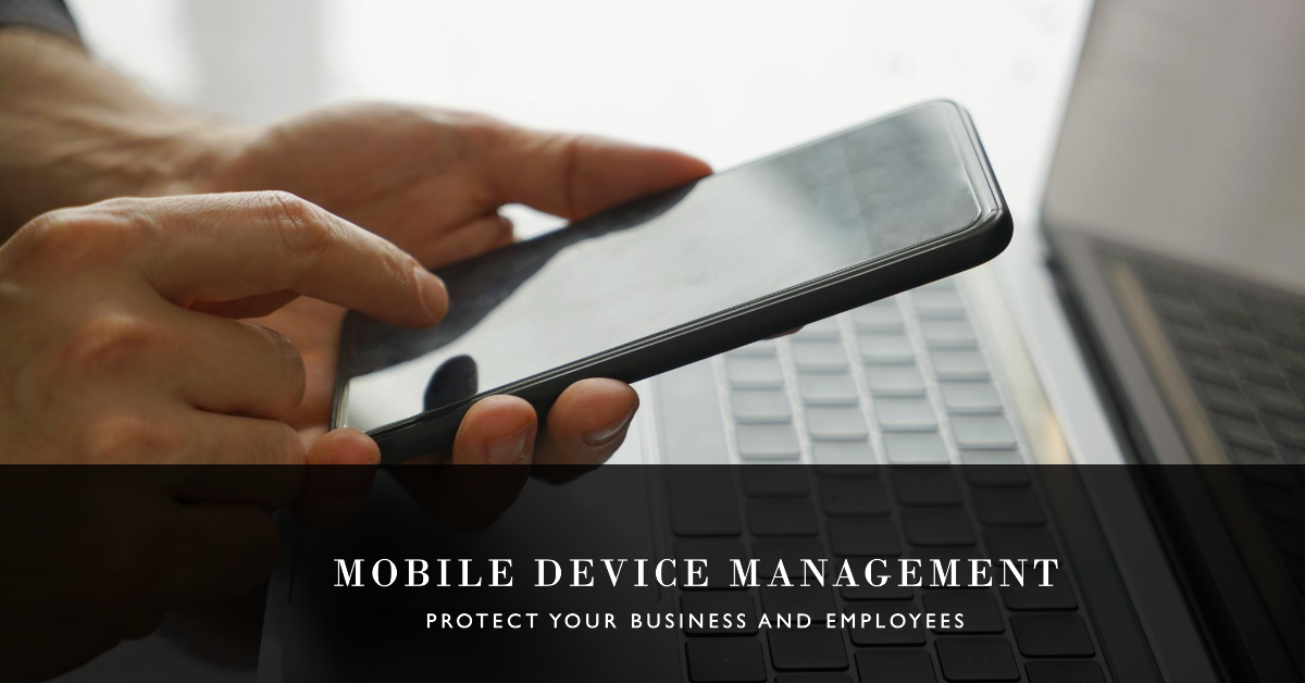 Employee using a tablet for work, enabled by Mobile Device Management