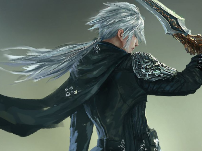 A screenshot from the video game Lost Soul Aside featuring a character in a dramatic pose with a glowing sword.