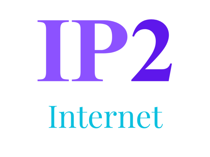 A graphic with the letters “IP2” in large purple font at the top and the word “Internet” in smaller black font centered below.