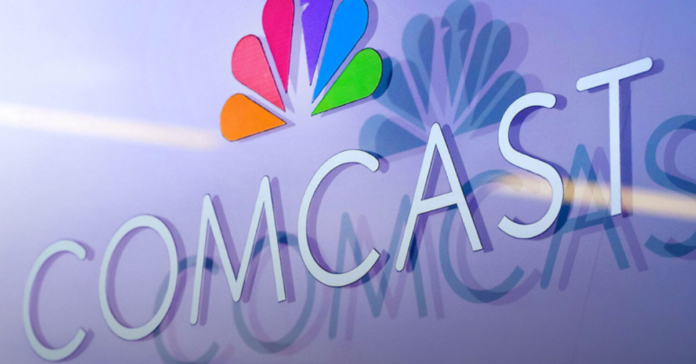 Comcast logo with NBC peacock symbol